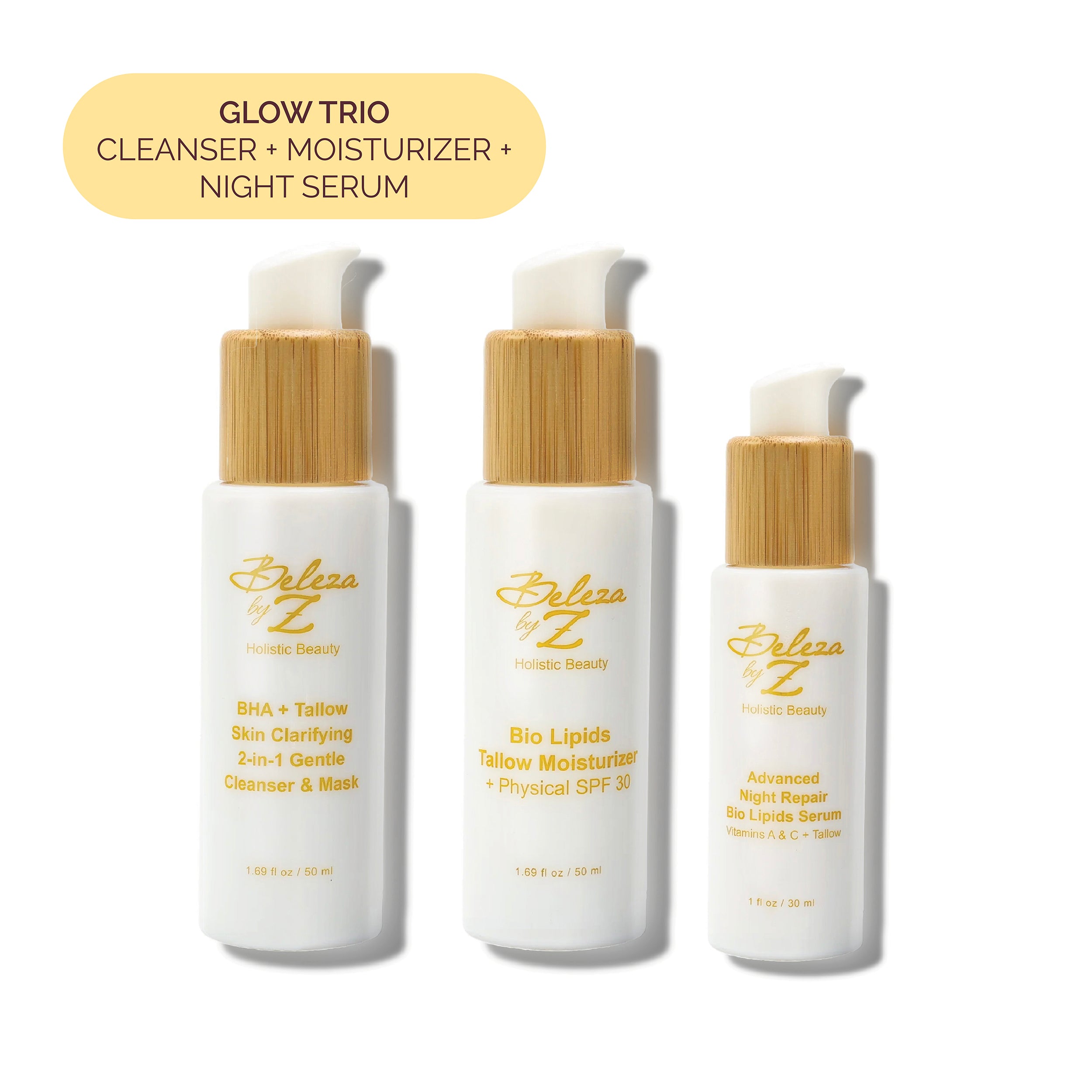 Tallow Skincare Glow Trio – Beleza by Z