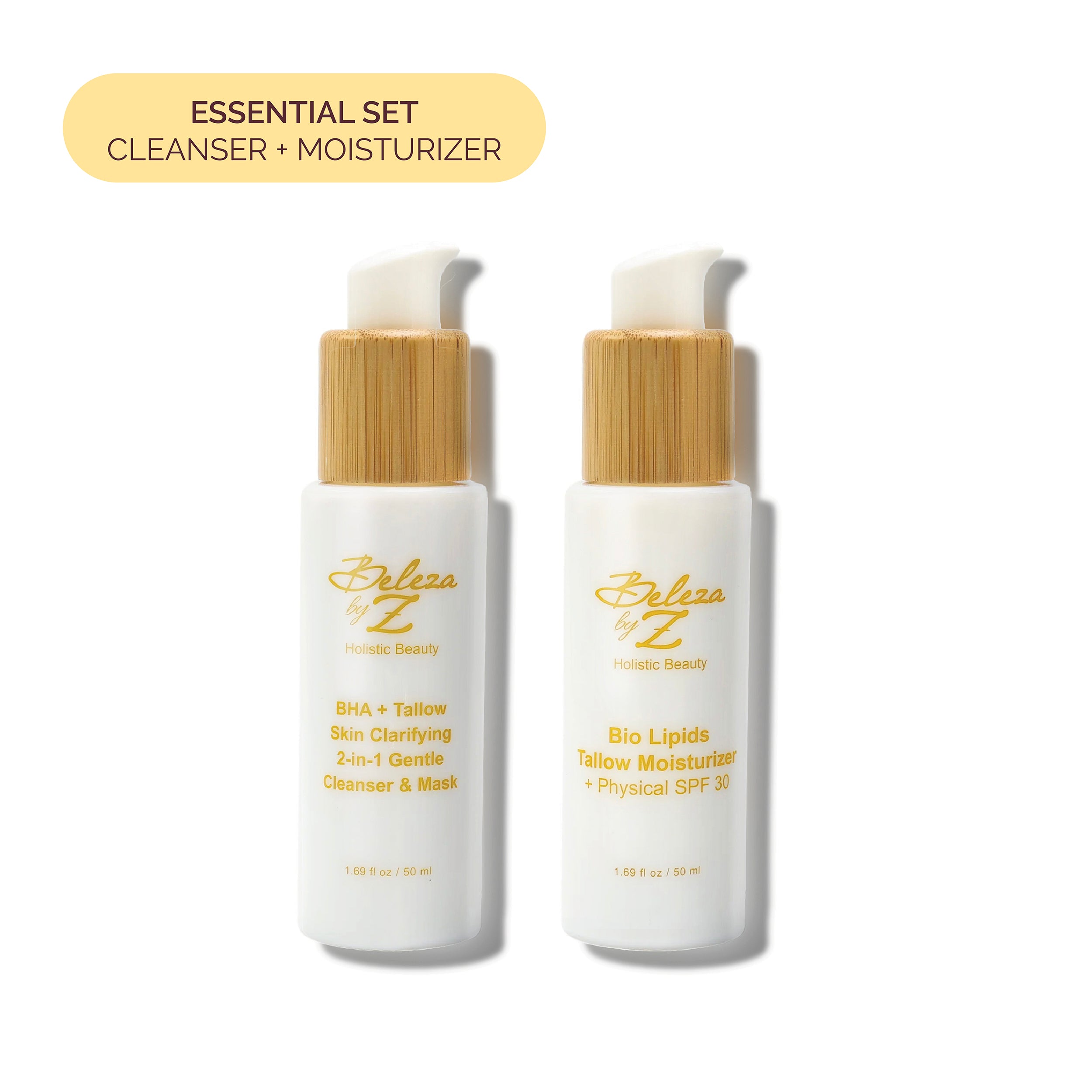 Beleza by Z  Best clean luxury tallow skincare. Hydrating moisturizer with hyaluronic acid, 3D super hydrator moisture and ceramide boost, fermented mineral SPF sunscreen 30 for sensitive skin and a timeless, radiant complexion. Professional holistic cruelty-free beauty.