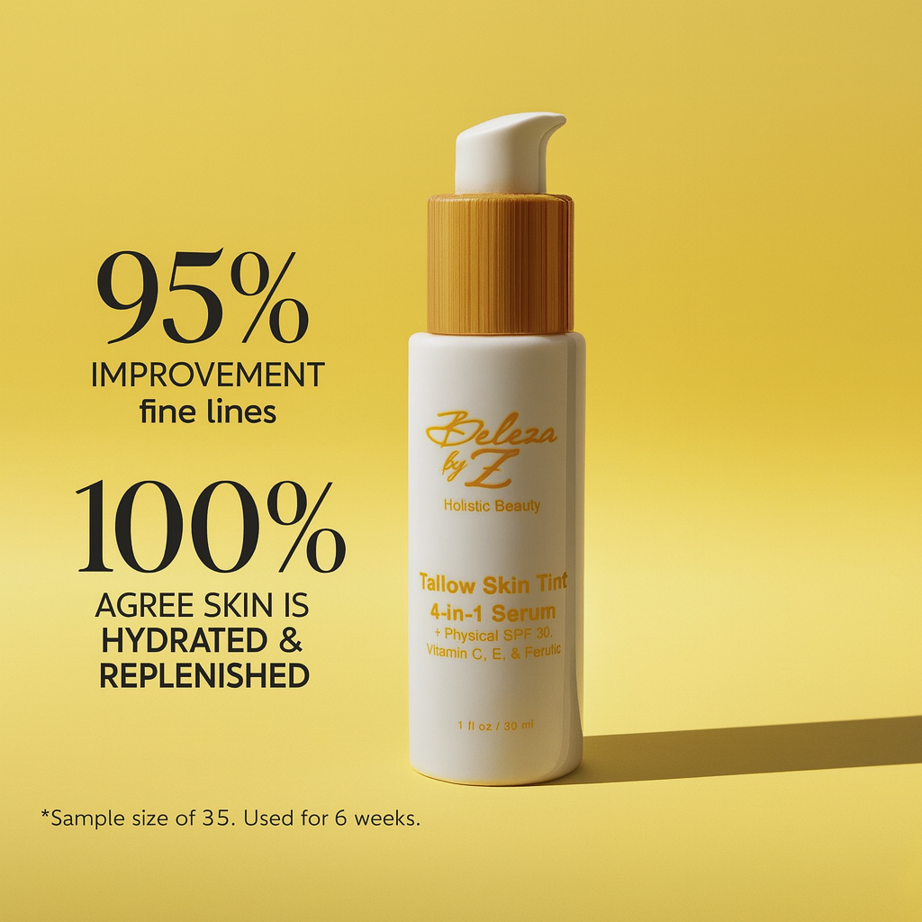 Beleza by Z best clean luxury Tallow Skincare super hydrator 3D moisturizer with mixed molecular hyaluronic acid, niacinamide, mineral SPF sunscreen for sensitive skin and a timeless, radiant complexion